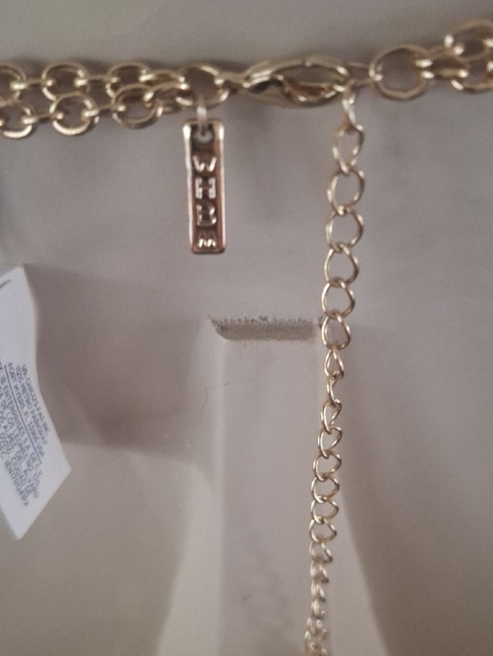White House Black Market Gold Tone & Beaded Glass Beaded Necklace NWT - Picture 3 of 6